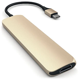 Адаптер Satechi Type-C Slim Multi-Port Adapter 4K, Gold