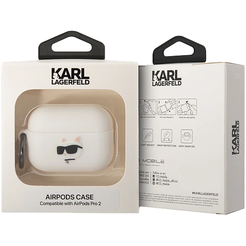 Чехол LAGERFELD NFT 3D Белый для AirPods Pro (Gen2)