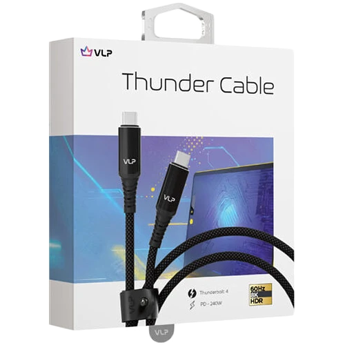 Дата-кабель VLP Thunderbolt 4 Cable USB C - USB C, 1м, черный