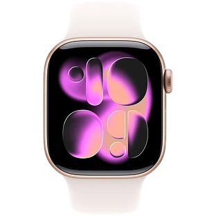 Apple Watch Series 11, GPS, 42mm, Rose Gold Aluminium Case with Light Blush Sport Band - S/M