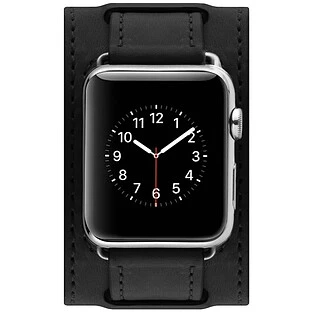 Ремешок COZISTYLE Wide Leather BandШирокий кожаный ремешок Чёрный42/44/45 mm