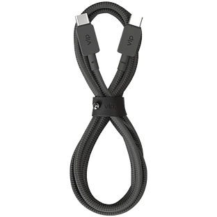Дата-кабель VLP Nylon Cable USB C - USB C, 100W, 2м, черный