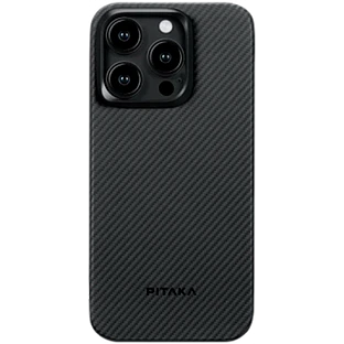 Чехол PITAKA MagEZ Case 4 с MagSafe Чёрный/Серый для iPhone 15 Pro Max