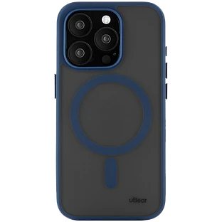 Чехол защитный uBear Cloud Mag Case, iPhone 15 Pro Max, MagSafe, синий