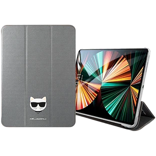 Обложка Smart Folio LAGERFELD Saffiano Choupette head  Серебристая для iPad Pro 11-inch (4th поколение)/Pro 11 дюймов (3-го поколения)