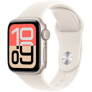 Apple Watch SE 3, GPS, 40mm, Starlight Aluminium Case with Starlight Sport Band - S/M