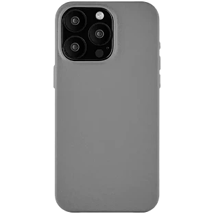 Чехол защитный uBear Capital Leather Case, iPhone 15 Pro Max, MagSafe, серый