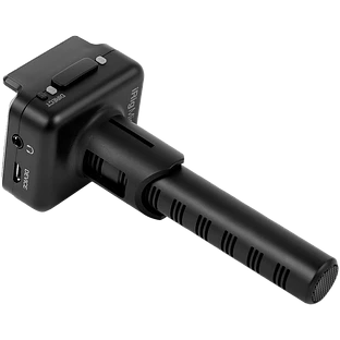 Compact shotgun-style mic for iOS, Android and DSLR cameras. 24-bit, 96kHz converters. Incl. Lightning, USB-C, MicroUSB, DSRL cables & hot shoe mount.