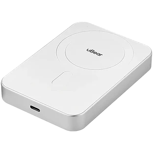 Внешний аккумулятор uBear Slide Power bank 10000mAh, PD20W, Qi2, белый