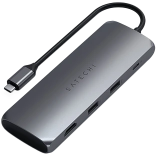 Адаптер Satechi USB-C Hybrid Multiport Adapter (with SSD Enclosure), Space Grey