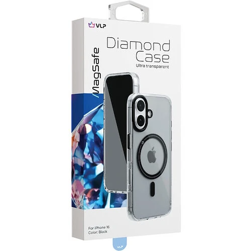 Чехол защитный "vlp" Diamond Case with MagSafe for iPhone 16 черный