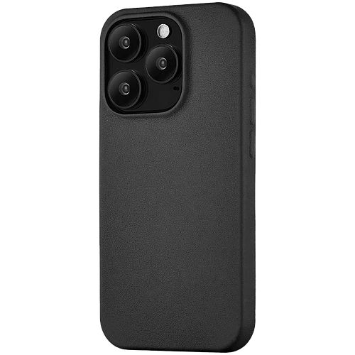Чехол защитный uBear Capital Leather Case, iPhone 15 Pro, MagSafe, чёрный
