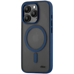 Чехол защитный uBear Cloud Mag Case, iPhone 15 Pro Max, MagSafe, синий