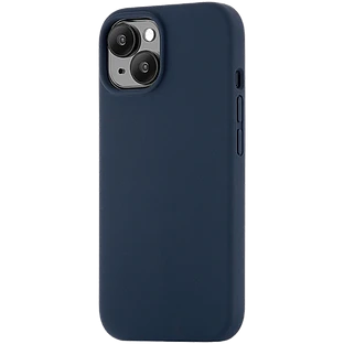 Чехол защитный uBear Touch Mag Case для iPhone 15, MagSafe совместимый, силикон , софт-тач, темно-синий