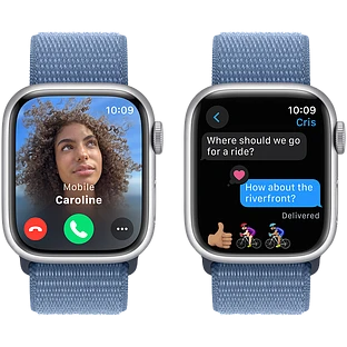 Apple Watch Series 9 GPS  Winter Blue Sport Loop, 41мм, Серебристый