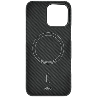 Чехол защитный uBear Supreme Case для iPhone 16 Pro Max, ультратонкий, материал Кевлар, MagSafe совместимый, черный