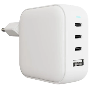 Сетевое зарядное устройство "vlp" G-Charge 100Вт 3*USB-C+USB-A, PD, QC, белый