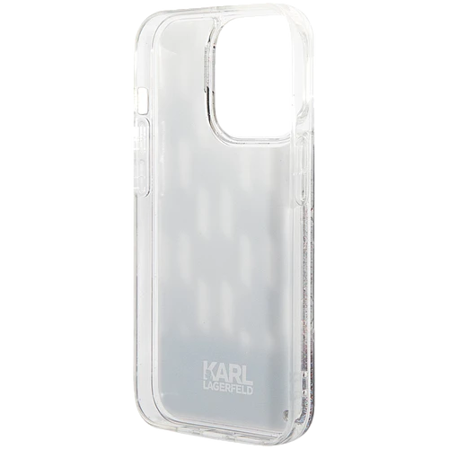 Lagerfeld для iPhone 14 Pro чехол Liquid Glitter Monogram Hard Black