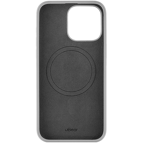 Чехол защитный uBear Touch Mag Case  iPhone 15 Pro Max  MagSafe  силикон  cерый