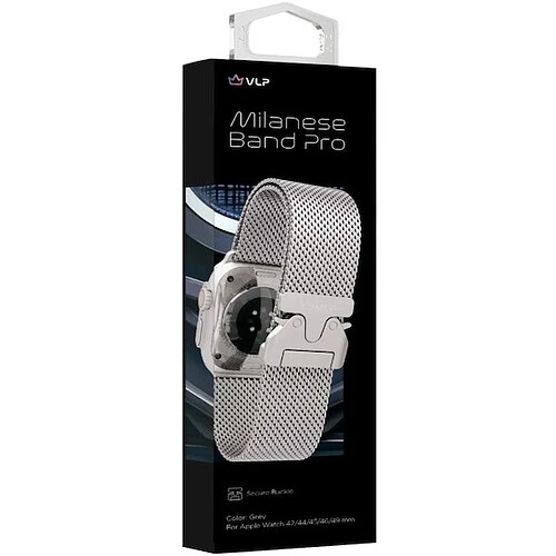 Ремешок из нержавеющей стали VLP Milanese Band Pro для Apple Watch 42/44/45 мм  титановый