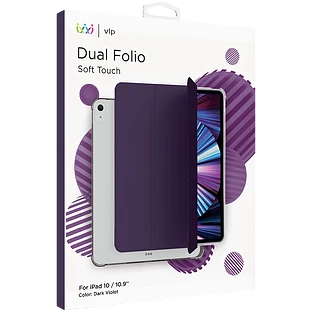 Чехол защитный "vlp" Dual Folio для iPad 10, темно-фиолетовый