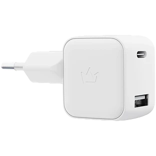Сетевое зарядное устройство VLP G-Charge 30Вт USB-C+USB-A, QC, белый