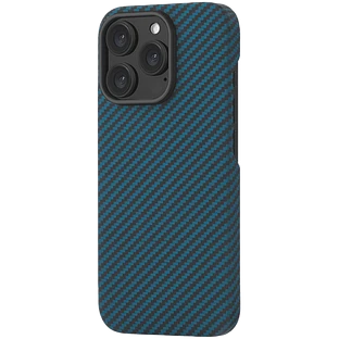 Чехол защитный uBear Supreme Case для iPhone 16 Pro, ультратонкий, материал Кевлар, MagSafe совместимый, синий