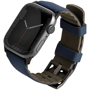 Ремешок силиконовый UNIQ Linus Airosoft для Apple Watch 45/44/42, Синий