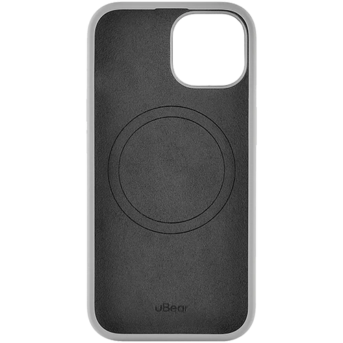 Чехол защитный uBear Touch Mag Case  iPhone 15  MagSafe  силикон  серый