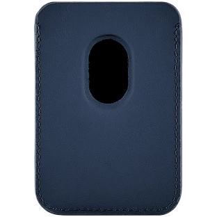 Магнитный кардхолдер uBear Leather Shell, натуральная кожа, синий