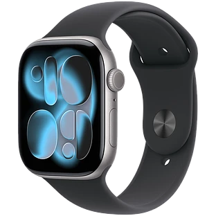 Apple Watch Series 11, GPS, 46mm, Space Grey Aluminium Case with Black Sport Band - M/L