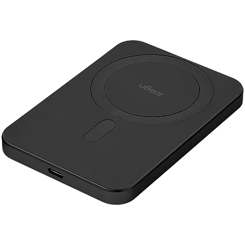 Внешний аккумулятор uBear Slide Power bank 5000mAh, PD20W, Qi2, черный
