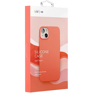 Силиконовый чехол VLP c MagSafe для iPhone 13 Mini, коралловый