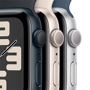 Apple Watch SE 2 (2023) GPS 40mm Silver Aluminum Case with Storm Blue Sport Band - M/L