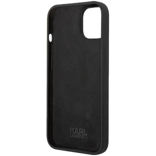 Lagerfeld для iPhone 14 чехол Liquid silicone RSG Elongated logo Hard Black