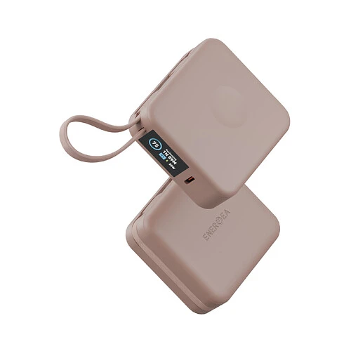Аккумулятор внешний Energea MagPac MINI Plus, 10000 mAh Magnetic wireless 15W + С 20W +2 C cables and Display Pink