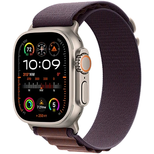 Apple Watch Ultra 2 2024 GPS + Cellular 49mm Natural Titanium Case with Indigo Alpine Loop - L