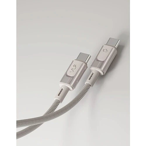 Кабель VLP Force Line 100W USB-C + USB-C, 1.2м, натуральный титан