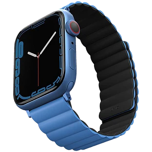 Ремешок Uniq для Apple Watch 41/40/38 mm Revix reversible Magnetic Caspian Blue/Black