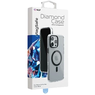 Чехол защитный VLP Diamond Case с MagSafe для iPhone 16 Pro Max, черный