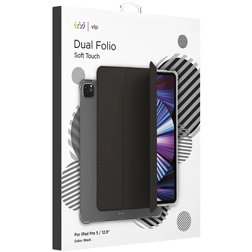 Чехол защитный "vlp" Dual Folio для iPad Pro 2021 (12.9''), черный