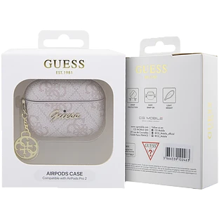 Чехол GUESS PU leather 4G  Розовый для AirPods Pro (Gen2)