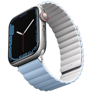 Ремешок Uniq для Apple Watch 42/41/40 mm Revix reversible Magnetic White/Arctic Blue