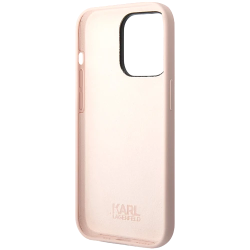 Lagerfeld для iPhone 14 Pro чехол Liquid silicone Choupette body Hard Pink