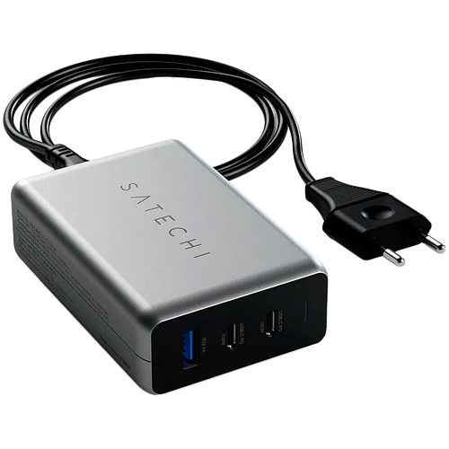 Сетевое зарядное устройство Satechi Compact Charger GaN Power. Ports: USB Type-C 100W