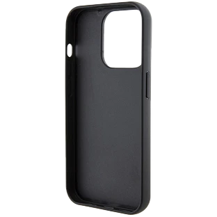 Lagerfeld для iPhone 15 Pro чехол GripStand PU Saffiano NFT Choupette metal Hard Black