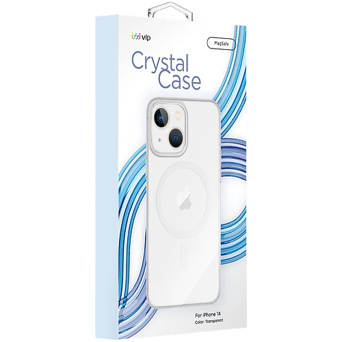 Чехол защитный "vlp" Crystal case with MagSafe для iPhone 14, прозрачный