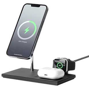 SNAP MAGNETIC 3-IN-1 Беспроводное зарядное устройство, 3 в 1, цвет: черный