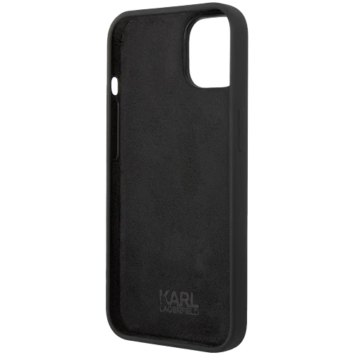Lagerfeld для iPhone 14 чехол Liquid silicone RSG Elongated logo Hard Black
