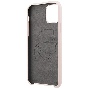 Чехол Lagerfeld для iPhone 11 Liquid silicone Iconic Karl Hard Pink